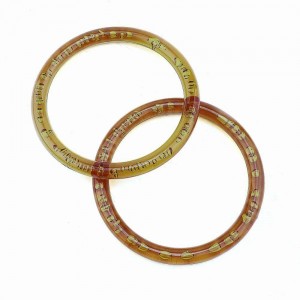 Kehribar Görünümlü Çanta Sapı Yuvarlak 12 cm