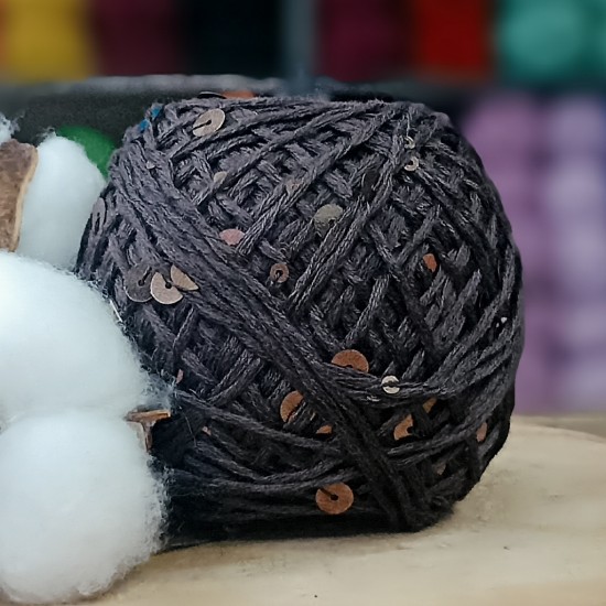 100 Gr İthal %65 PAMUK %35 PAYET PULLU EL ÖRGÜ İPİ