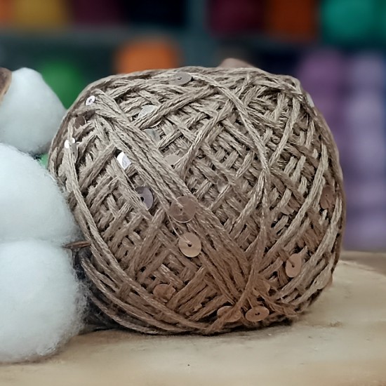 100 Gr İthal %65 PAMUK %35 PAYET PULLU EL ÖRGÜ İPİ