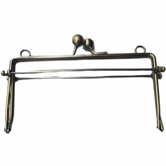 Fransız Öpücük Model Çanta Cüzdan Klipsi 16 cm - Antik