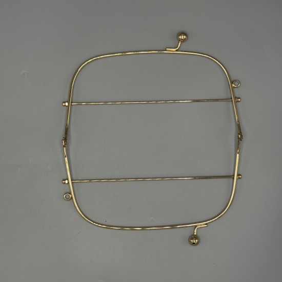 Mango Lüx Öpücük Çanta Cüzdan Klipsi 22 cm - Gold