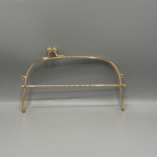 Mango Lüx Öpücük Çanta Cüzdan Klipsi 22 cm - Gold
