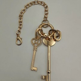 Sallantılı Anahtarlı Model Çanta Charm Aksesuarı 1 Adet - Gold
