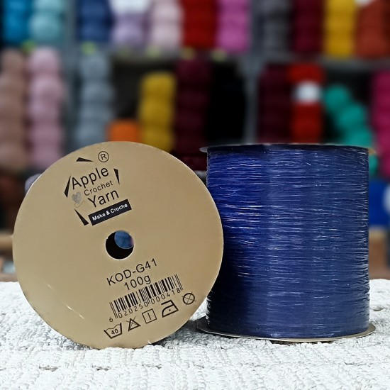 100 gr 1 ADET Apple Yarn Yumuşak Rafya El Örgü İpi - G41 Denim Lacivert