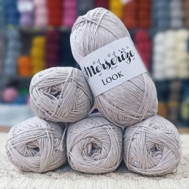 500 gr %100 Bambu Cotton Kendinden Parlak El Örgü İpi - Bej