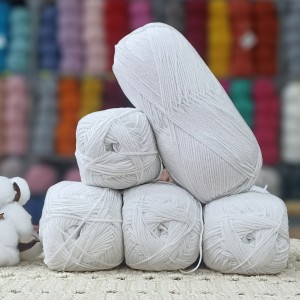 500 gr Life Cotton Bambu %50 Bamboo %50 Pamuk El Örgü İpi - Kırık Beyaz