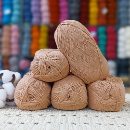 500 gr Life Cotton Bambu %50 Bamboo %50 Pamuk El Örgü İpi - Koyu Ten