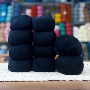 500 gr 10 Adet %75 Wool İhraç Fazlası  El Örgü İpi - Siyah