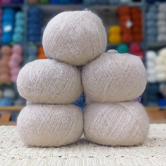 5 adet 250 gr %40 Mohair ( Kid Moher) Tüylü İnce İhraç Fazlası  El Örgü İpi