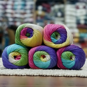 500 gr Batik Ebruli Merserize  El Örgü İpi