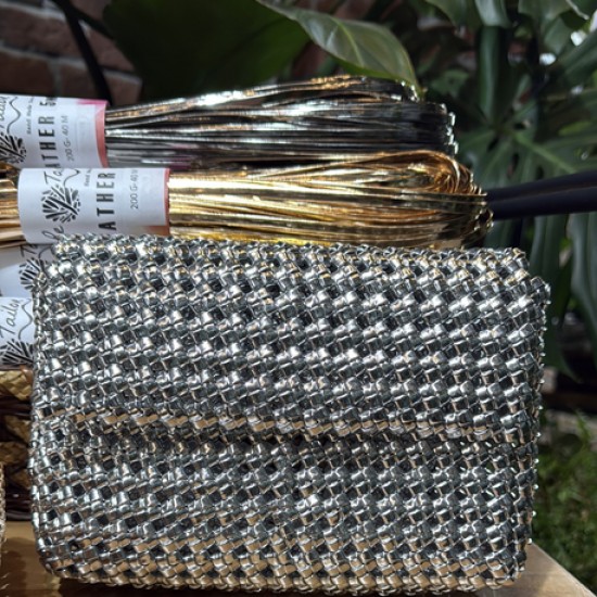 Re Tailor Leather Çin Düğümü Parlak Metalik Yassı Deri El Örgü İpi 5 mm