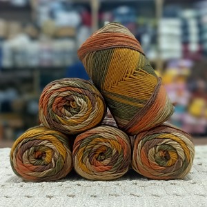 500 Gr %60 Pamuk Batik Cotton İhraç Fazlası El Örgü İpi - 07