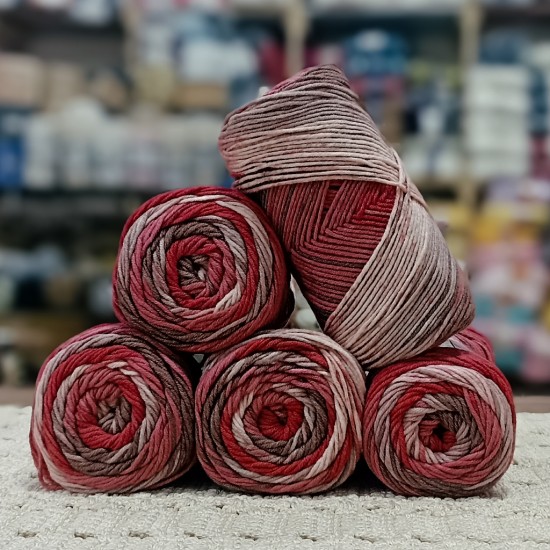 500 Gr %60 Pamuk Batik Cotton İhraç Fazlası El Örgü İpi - 08