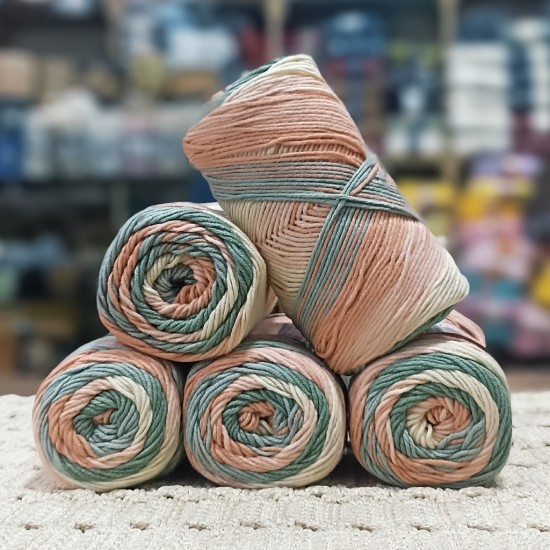 500 Gr %60 Pamuk Batik Cotton İhraç Fazlası El Örgü İpi - 13