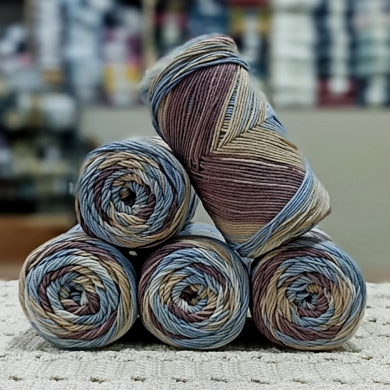 500 Gr %60 Pamuk Batik Cotton İhraç Fazlası El Örgü İpi - 14