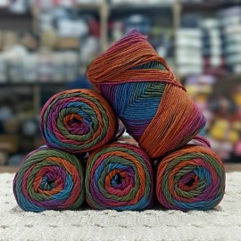 500 Gr %60 Pamuk Batik Cotton İhraç Fazlası El Örgü İpi - 17