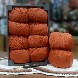 500 gr 10 Adet %75 Wool İhraç Fazlası Hare Melanjlı El Örgü İpi - Balkabağı Turuncu