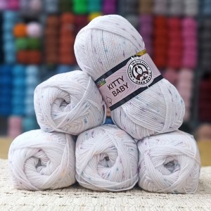 5 adet (500) gr Ören Bayan KITTY BABY Benekli  Bebe İpi  