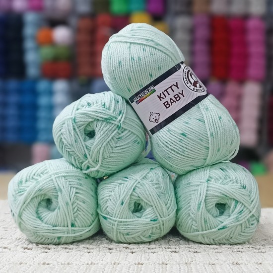 5 adet (500) gr Ören Bayan KITTY BABY Benekli  Bebe İpi  