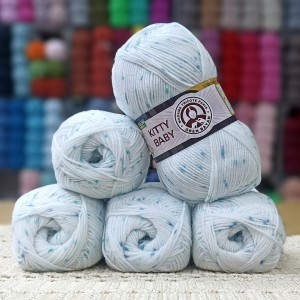 5 adet (500) gr Ören Bayan KITTY BABY Benekli  Bebe İpi  