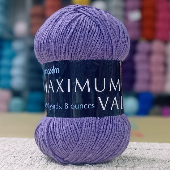 230 gr Mary Maxım Maxımum Value İhraç Fazlası El Örgü İpi - Koyu Lila