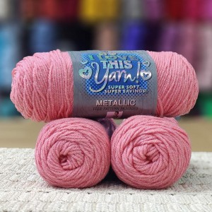 430-460 gr SİMLİ Amerikan Sarım Ebruli El Örgü İpi - Mercan Pembe