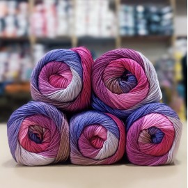 500 gr Batik Ebruli Merserize  El Örgü İpi