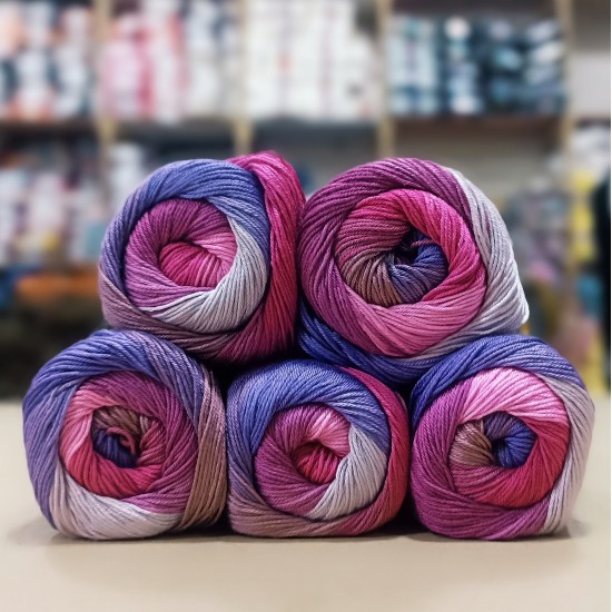 500 gr Ebruli Merserize İhraç Fazlası El Örgü İpi