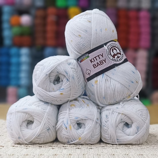 5 adet (500) gr Ören Bayan KITTY BABY Benekli  Bebe İpi  
