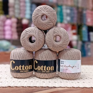 6 Adet (600) gr Cotton Love Yarns %100 Brezilya Saf Pamuk - Koyu Pudra 
