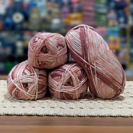 600 gr %20 Yünlü Ebruli  Desen Çıkartan İhraç Fazlası El Örgü İpi