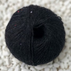 100 gr %25 Moher %25 Yünlü PUL-LUM Tüylü  Pullu El Örgü İpi - Koyu Antrasit 