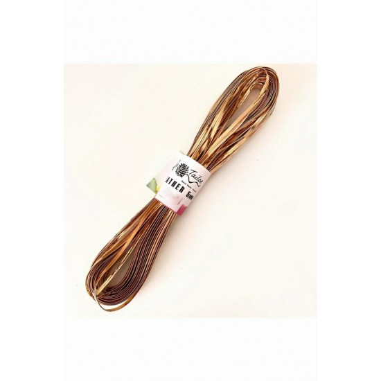 Re Tailor Leather Çin Düğümü Parlak Metalik Yassı Deri El Örgü İpi 5 mm