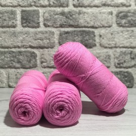 550-600 gr AMERİKAN SARIM EL ÖRGÜ İPİ - Şeker Pembe