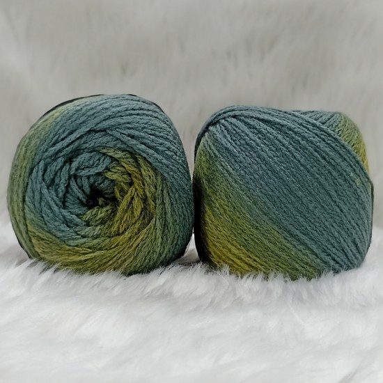 400 gr %20 Yünlü Zincir Büklüm Ebruli Cake İhraç Fazlası El Örgü İpi 