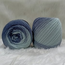 400 gr %20 Yünlü Zincir Büklüm Ebruli Cake İhraç Fazlası El Örgü İpi 