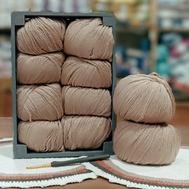500 gr 10 Adet %75 Wool İhraç Fazlası Hare Melanjlı El Örgü İpi - Pudra Bej