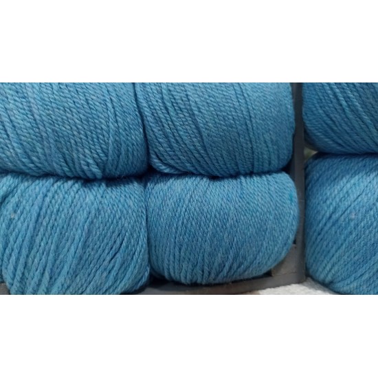 500 gr 10 Adet %75 Wool İhraç Fazlası Hare Melanjlı El Örgü İpi - Mavi Tonlama