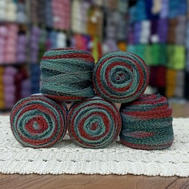 450 - 500 gr Universe Simli Cakeyarn Ebruli İhraç Fazlası El Örgü İpi -EBRULİ