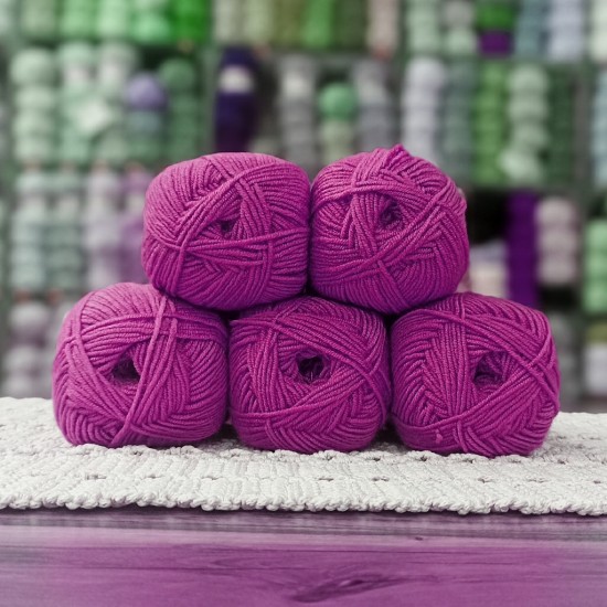 5 adet (500) gr Antipilling Bebe İpi - Koyu Fuşya 5 adet (500) gr Antipilling Bebe İpi - Koyu Fuşya