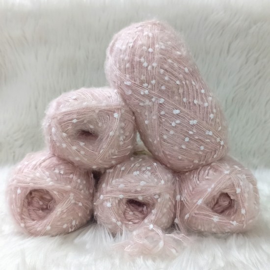450-500 gr KATLAMA ANGORA Mini Ponponlu El Örgü İpi - Pudra - Beyaz Ponponlu 450-500 gr KATLAMA ANGORA Mini Ponponlu El Örgü İpi - Pudra - Beyaz Ponponlu