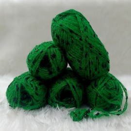 450-500 gr KATLAMA ANGORA Mini Ponponlu El Örgü İpi - Koyu Yeşil  - Siyah Ponponlu 450-500 gr KATLAMA ANGORA Mini Ponponlu El Örgü İpi - Koyu Yeşil  - Siyah Ponponlu