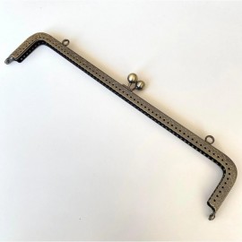 Metal Örme Çanta Bursu  20.5 cm Füme