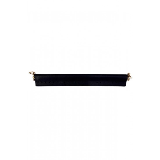 Derili Yaylı 30 cm Burs Gold Detaylı - Siyah  Derili Yaylı 30 cm Burs Gold Detaylı - Siyah