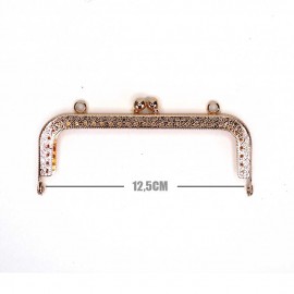 Metal Örme Çanta Bursu  12.5 cm Gold