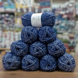 50 gr 10 Adet  Hobbi SUMMER CLOUD %66 Cotton ( Pamuk ) Mermer Efekt İhraç Fazlası El Örgü İpi - Çivit Mavi 50 gr 10 Adet  Hobbi SUMMER CLOUD %66 Cotton ( Pamuk ) Mermer Efekt İhraç Fazlası El Örgü İpi - Çivit Mavi