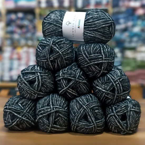 50 gr 10 Adet  Hobbi SUMMER CLOUD %66 Cotton ( Pamuk ) Mermer Efekt İhraç Fazlası El Örgü İpi - Siyah 50 gr 10 Adet  Hobbi SUMMER CLOUD %66 Cotton ( Pamuk ) Mermer Efekt İhraç Fazlası El Örgü İpi - Siyah