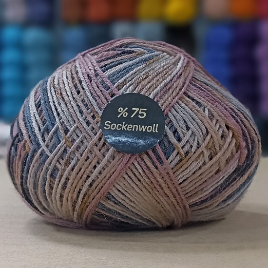90-100 gr SockenWolle %75 Yünlü İhraç Fazlası El Örgü İpi -Çorap İpi