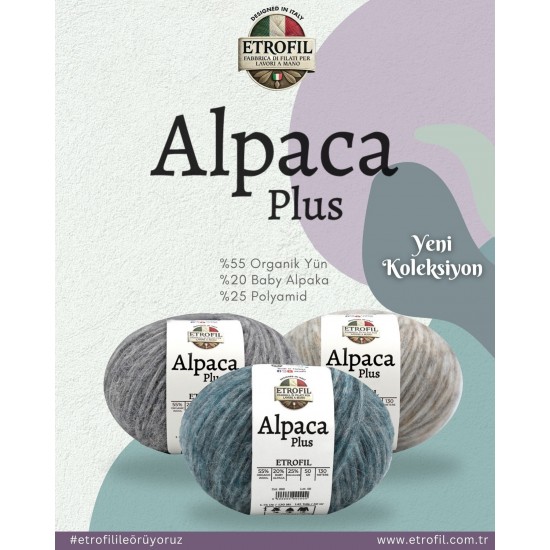 Etrofil Alpaca Plus %20 Baby Alpaca El Örgü İpliği 50 gr