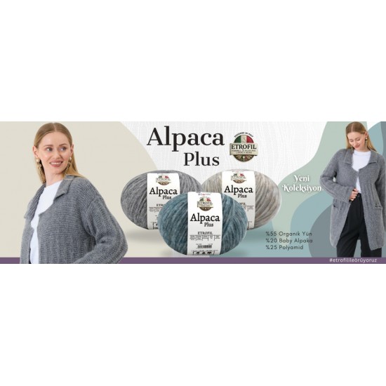 Etrofil Alpaca Plus %20 Baby Alpaca El Örgü İpliği 50 gr